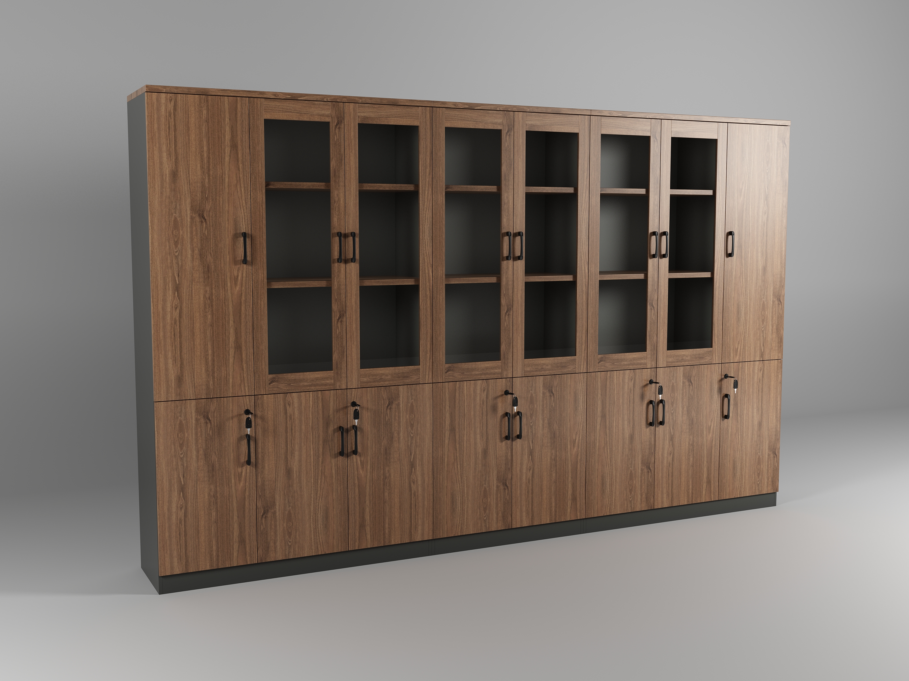 Eden 3 Door Cabinet With Glass Door 1.2mtr