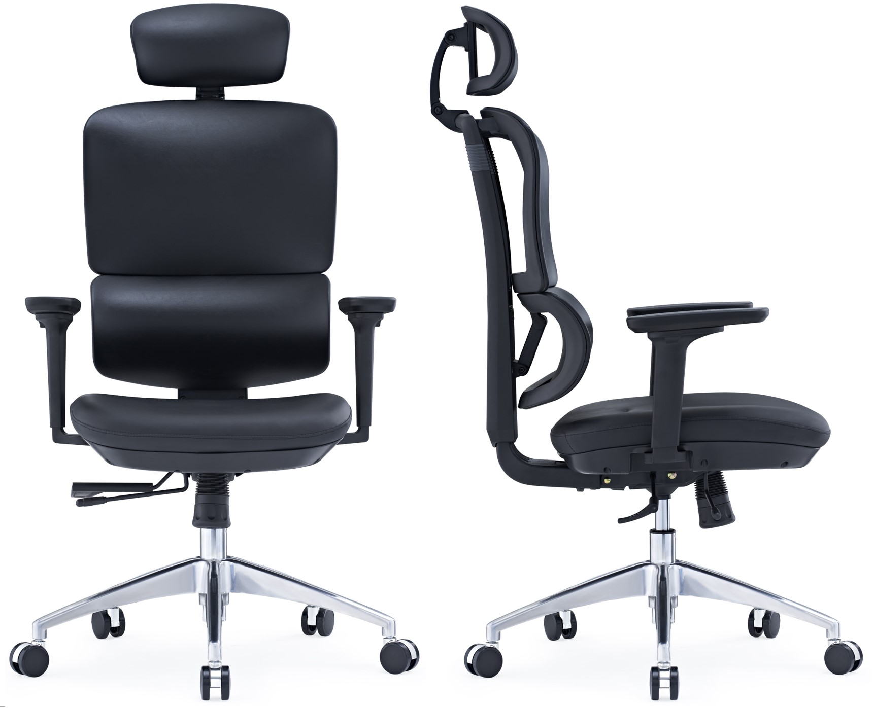 PU Ergonomic Chair With Seat Sliding